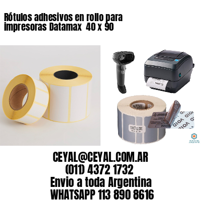 Rótulos adhesivos en rollo para impresoras Datamax  40 x 90