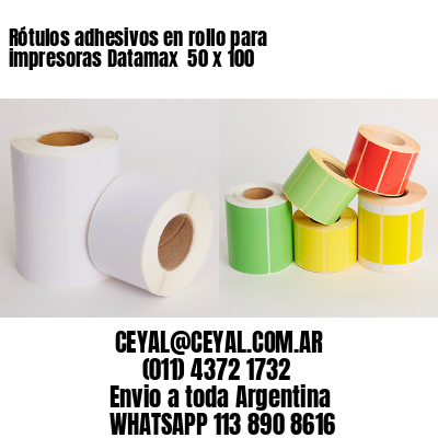 Rótulos adhesivos en rollo para impresoras Datamax  50 x 100