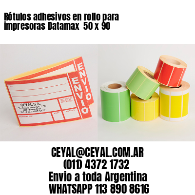 Rótulos adhesivos en rollo para impresoras Datamax  50 x 90