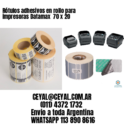 Rótulos adhesivos en rollo para impresoras Datamax  70 x 20