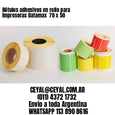 Rótulos adhesivos en rollo para impresoras Datamax  70 x 50