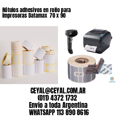 Rótulos adhesivos en rollo para impresoras Datamax  70 x 90