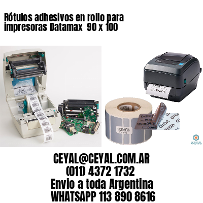 Rótulos adhesivos en rollo para impresoras Datamax  90 x 100