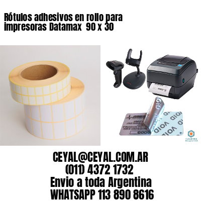 Rótulos adhesivos en rollo para impresoras Datamax  90 x 30