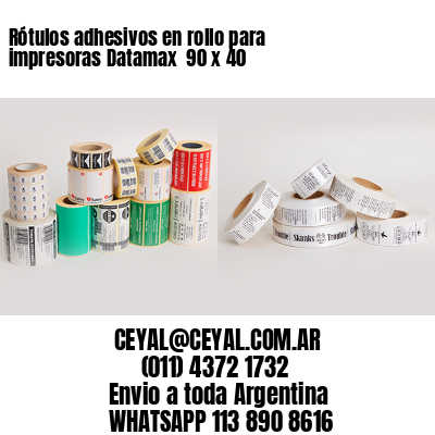 Rótulos adhesivos en rollo para impresoras Datamax  90 x 40