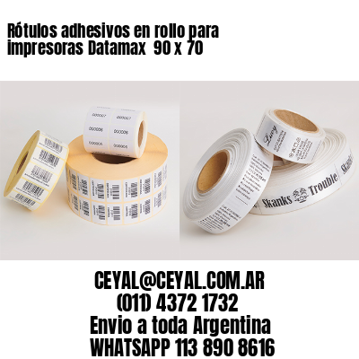 Rótulos adhesivos en rollo para impresoras Datamax  90 x 70