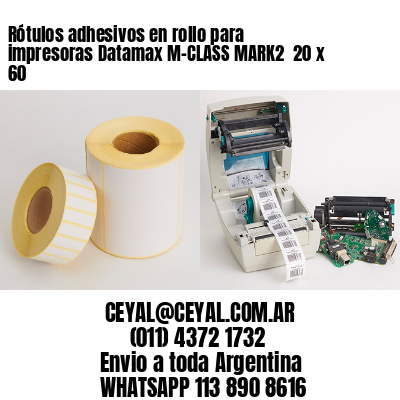 Rótulos adhesivos en rollo para impresoras Datamax M-CLASS MARK2  20 x 60