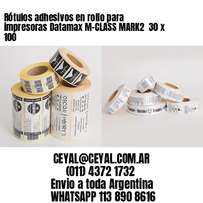 Rótulos adhesivos en rollo para impresoras Datamax M-CLASS MARK2  30 x 100