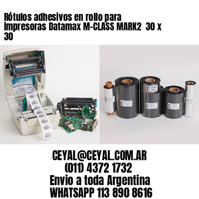 Rótulos adhesivos en rollo para impresoras Datamax M-CLASS MARK2  30 x 30
