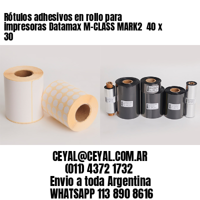 Rótulos adhesivos en rollo para impresoras Datamax M-CLASS MARK2  40 x 30