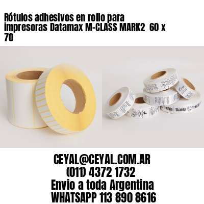 Rótulos adhesivos en rollo para impresoras Datamax M-CLASS MARK2  60 x 70
