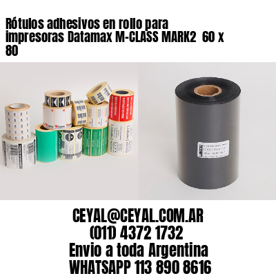 Rótulos adhesivos en rollo para impresoras Datamax M-CLASS MARK2  60 x 80