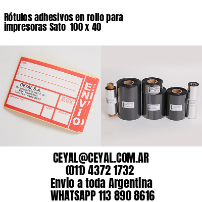 Rótulos adhesivos en rollo para impresoras Sato  100 x 40