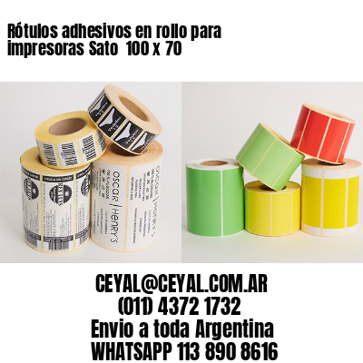 Rótulos adhesivos en rollo para impresoras Sato  100 x 70