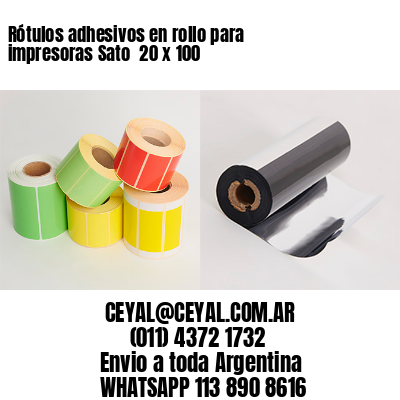 Rótulos adhesivos en rollo para impresoras Sato  20 x 100