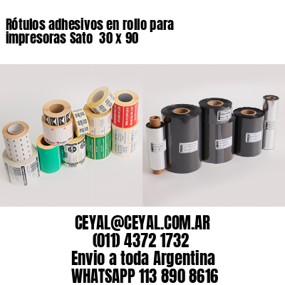 Rótulos adhesivos en rollo para impresoras Sato  30 x 90