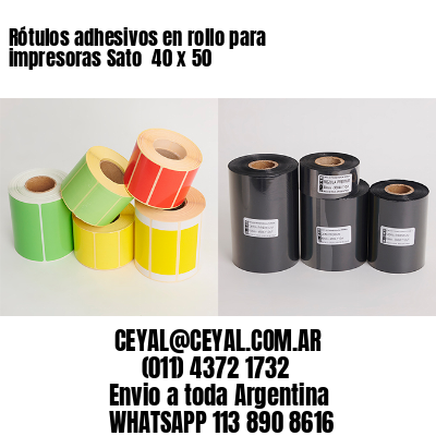 Rótulos adhesivos en rollo para impresoras Sato  40 x 50