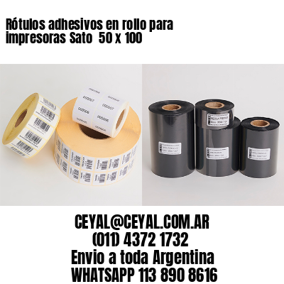 Rótulos adhesivos en rollo para impresoras Sato  50 x 100
