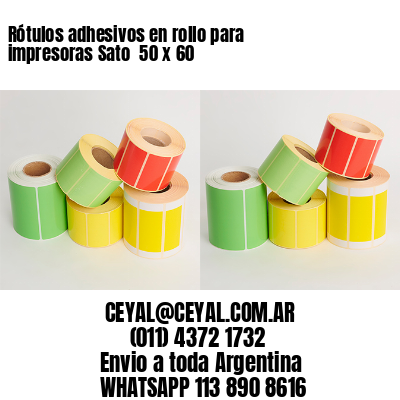 Rótulos adhesivos en rollo para impresoras Sato  50 x 60