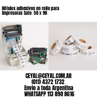 Rótulos adhesivos en rollo para impresoras Sato  50 x 90