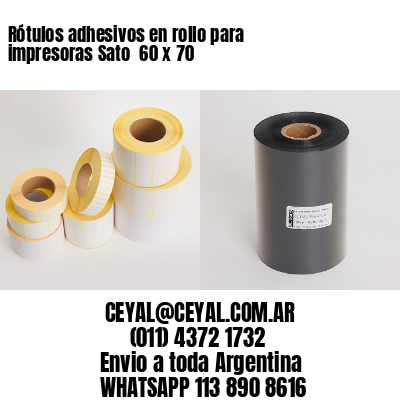 Rótulos adhesivos en rollo para impresoras Sato  60 x 70