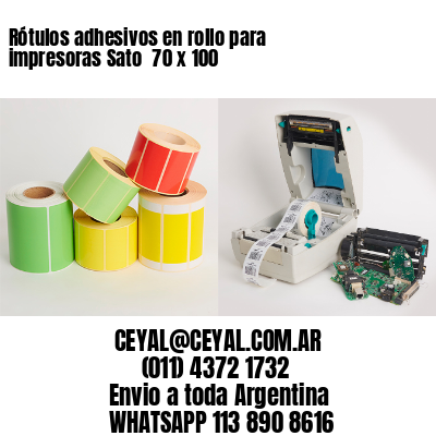 Rótulos adhesivos en rollo para impresoras Sato  70 x 100