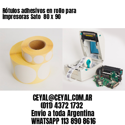 Rótulos adhesivos en rollo para impresoras Sato  80 x 90