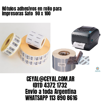 Rótulos adhesivos en rollo para impresoras Sato  90 x 100
