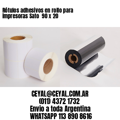 Rótulos adhesivos en rollo para impresoras Sato  90 x 20