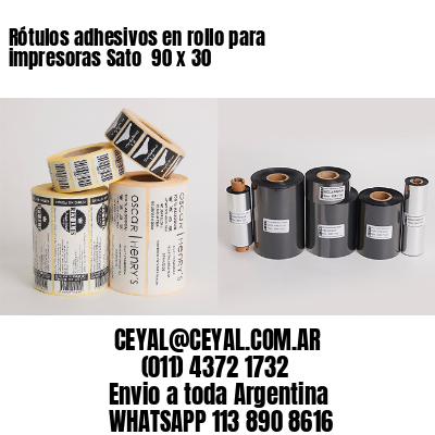 Rótulos adhesivos en rollo para impresoras Sato  90 x 30