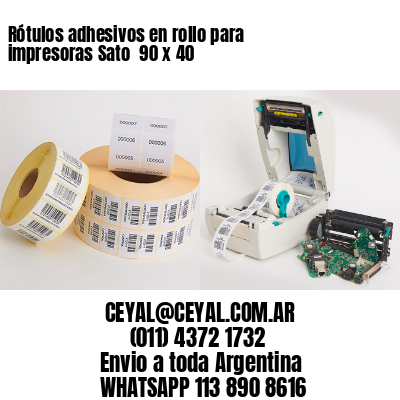 Rótulos adhesivos en rollo para impresoras Sato  90 x 40