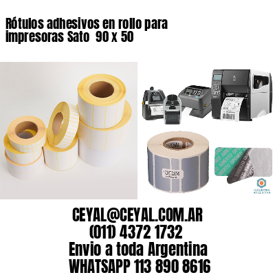 Rótulos adhesivos en rollo para impresoras Sato  90 x 50