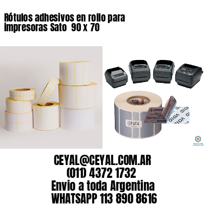 Rótulos adhesivos en rollo para impresoras Sato  90 x 70