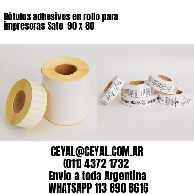 Rótulos adhesivos en rollo para impresoras Sato  90 x 80