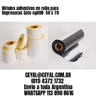 Rótulos adhesivos en rollo para impresoras Sato cg408  50 x 70 