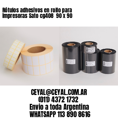 Rótulos adhesivos en rollo para impresoras Sato cg408  90 x 90