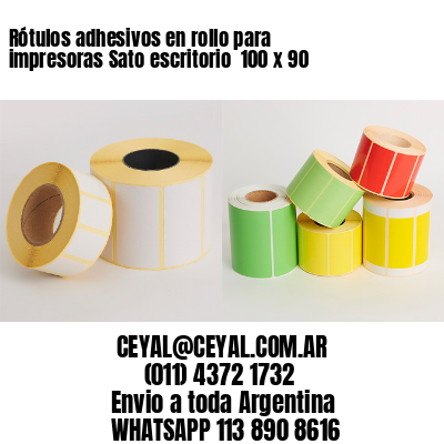 Rótulos adhesivos en rollo para impresoras Sato escritorio  100 x 90