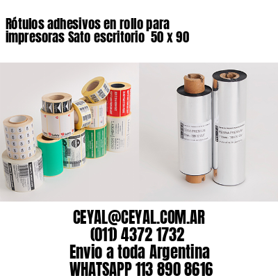 Rótulos adhesivos en rollo para impresoras Sato escritorio  50 x 90