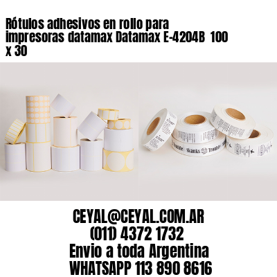 Rótulos adhesivos en rollo para impresoras datamax Datamax E-4204B  100 x 30