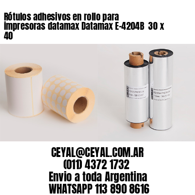 Rótulos adhesivos en rollo para impresoras datamax Datamax E-4204B  30 x 40 