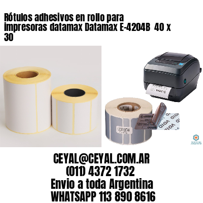 Rótulos adhesivos en rollo para impresoras datamax Datamax E-4204B  40 x 30 