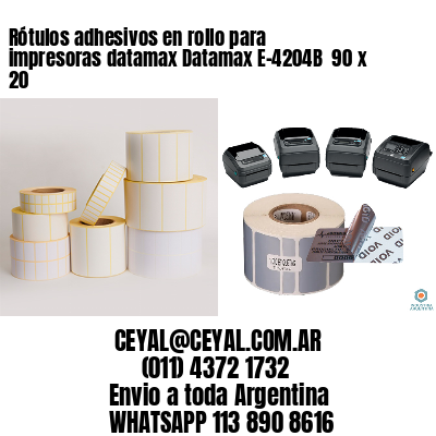 Rótulos adhesivos en rollo para impresoras datamax Datamax E-4204B  90 x 20