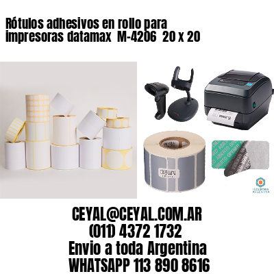 Rótulos adhesivos en rollo para impresoras datamax  M-4206  20 x 20