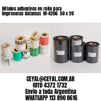 Rótulos adhesivos en rollo para impresoras datamax  M-4206  50 x 20