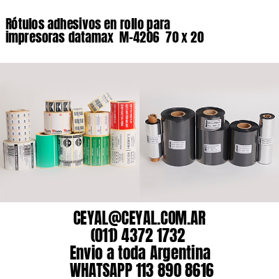 Rótulos adhesivos en rollo para impresoras datamax  M-4206  70 x 20