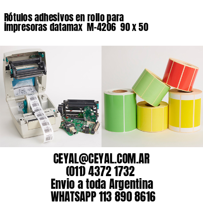 Rótulos adhesivos en rollo para impresoras datamax  M-4206  90 x 50