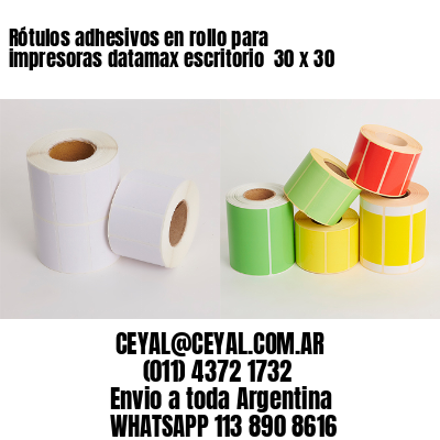 Rótulos adhesivos en rollo para impresoras datamax escritorio  30 x 30