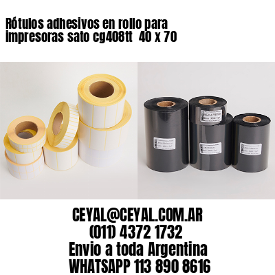 Rótulos adhesivos en rollo para impresoras sato cg408tt  40 x 70