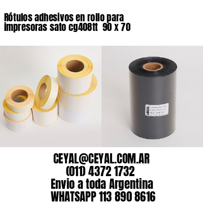 Rótulos adhesivos en rollo para impresoras sato cg408tt  90 x 70 
