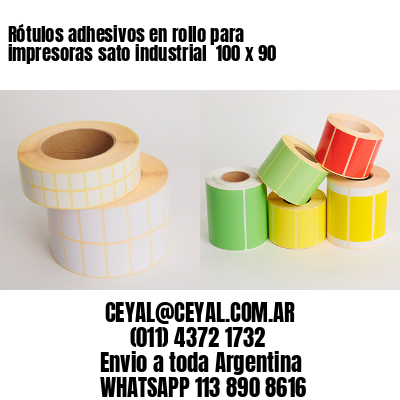 Rótulos adhesivos en rollo para impresoras sato industrial  100 x 90
